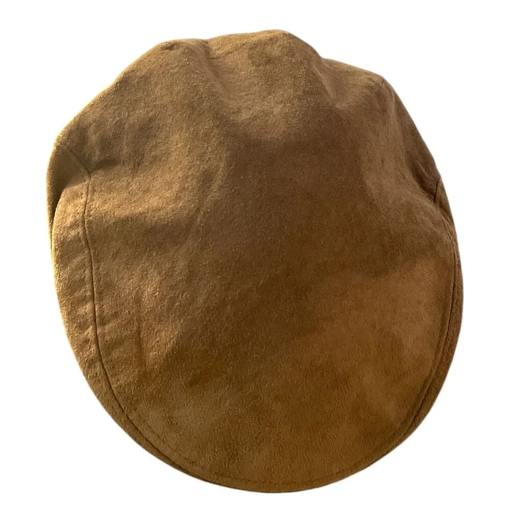 Country Gentleman Newsboy Cabbie Leather Cap Vintage‎ Flat Hat Driver Mens M